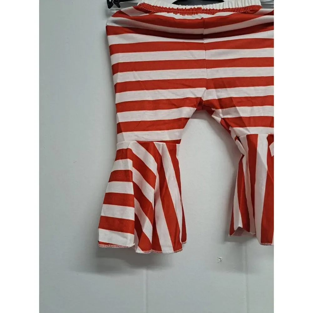 Baby Girl Christmas Outfit Long‎ Sleeve Santa Baby Tops Bell-bottoms pants 3-6M